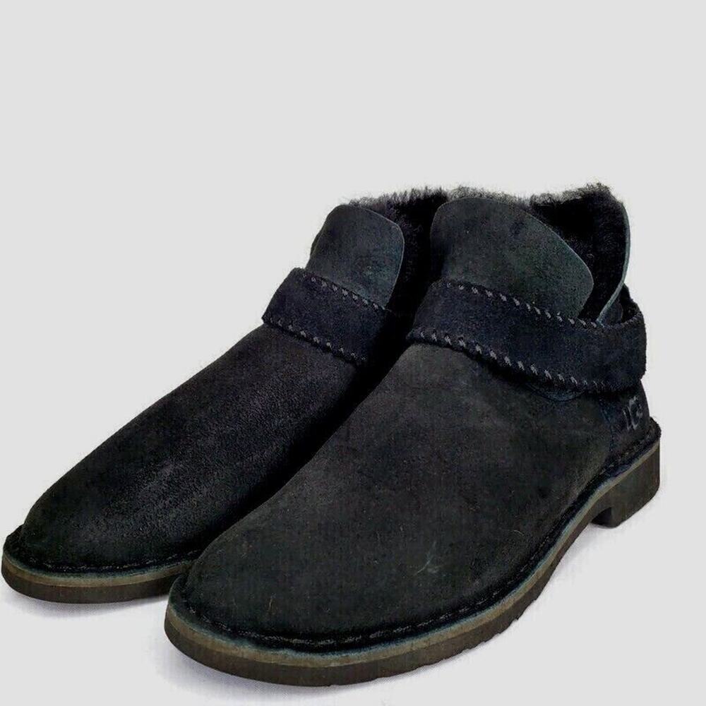 UGG MCKAY Twinface Black Sheepskin Ankle Winter Booties 1012358